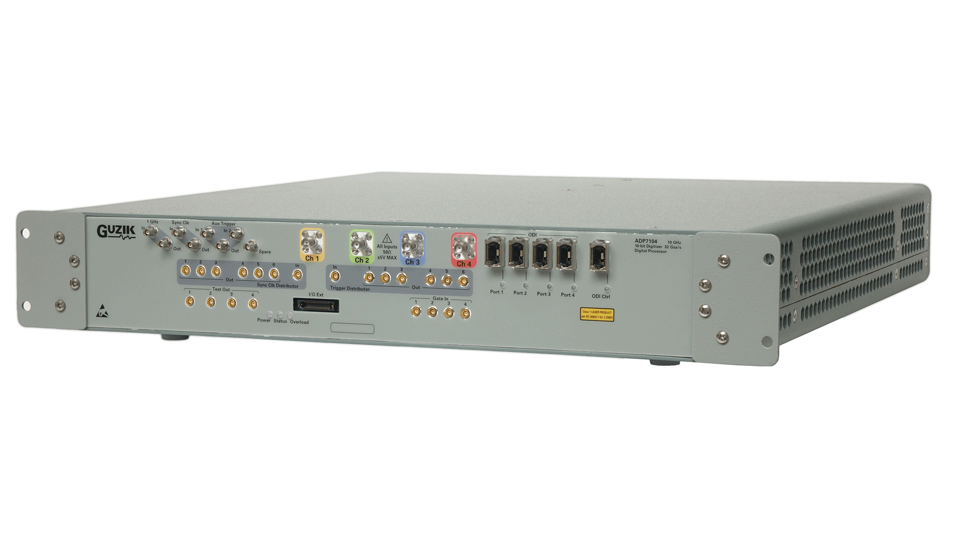 2 個通道，采樣率為 32 GSample/s
4 個通道，16 GSample/s
DC 至 10 GHz 模擬帶寬，測量上升時間為 28 ps 的信號
10 位分辨率，256 GB 內(nèi)存（每通道 3.2 秒）