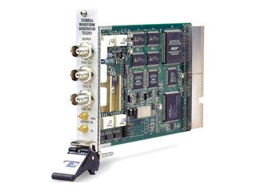 250MS/sPXI總線 ；波形發(fā)生器 ；單通道 250 MS/s 波形發(fā)生器 ；正弦和方波發(fā)生到100MHz ；16 Bit振幅分辨率 ；2 兆波形存儲器