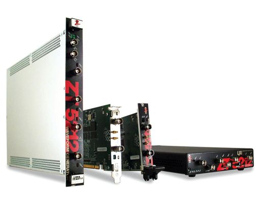 采樣速率:1M~~5GS/s,輸出通道:1~~4通道,分辨率:8Bit~~16Bit,存儲深度:1MB~~4GB:總線接口:PCI ,PCIe, PXI,輸出：1M~~500MHz/s

